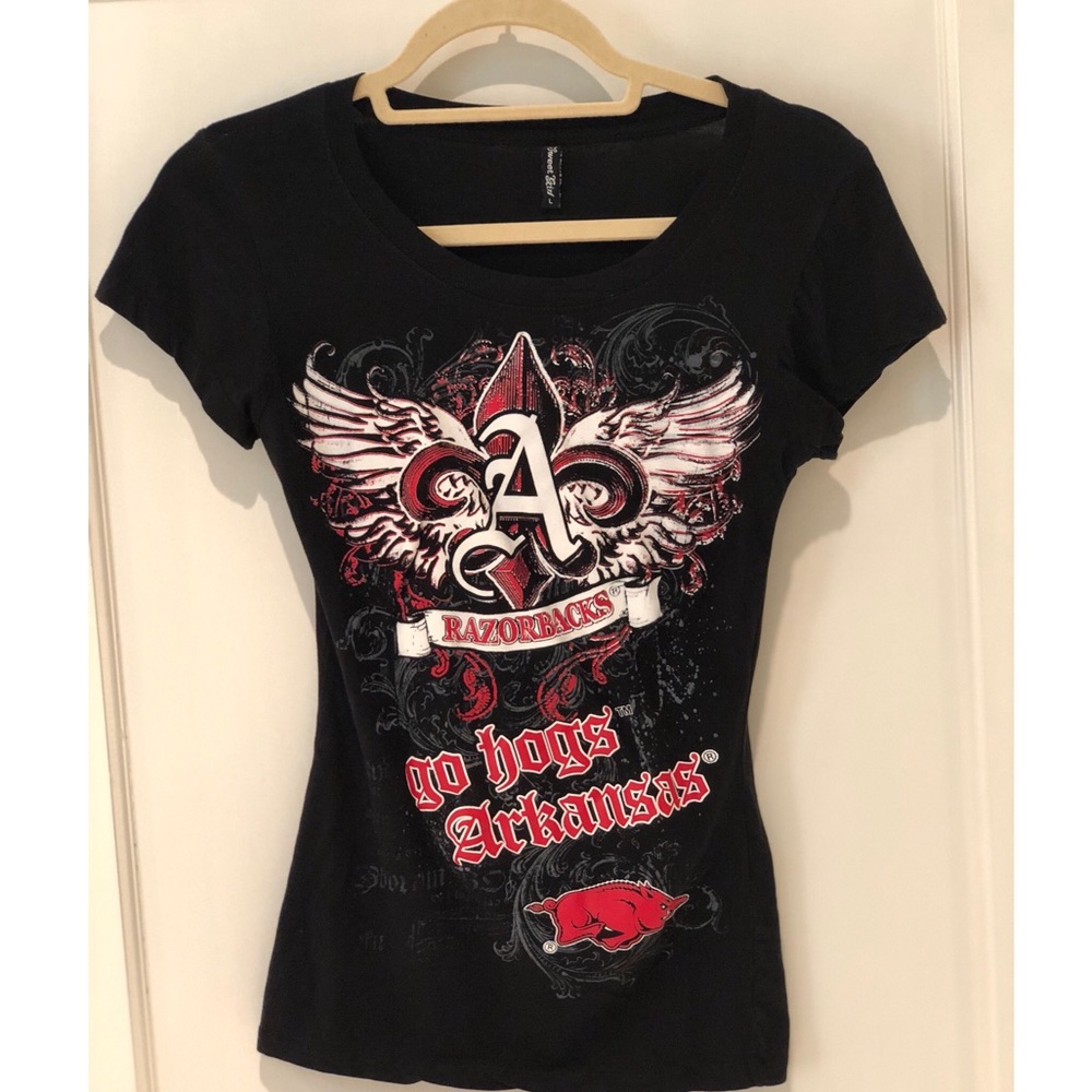 Stretchy Fitted Arkansas Razorback Tee